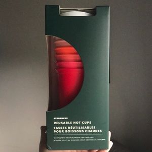 Starbucks Reusable Hot Cups with Lids x6 (NWT)